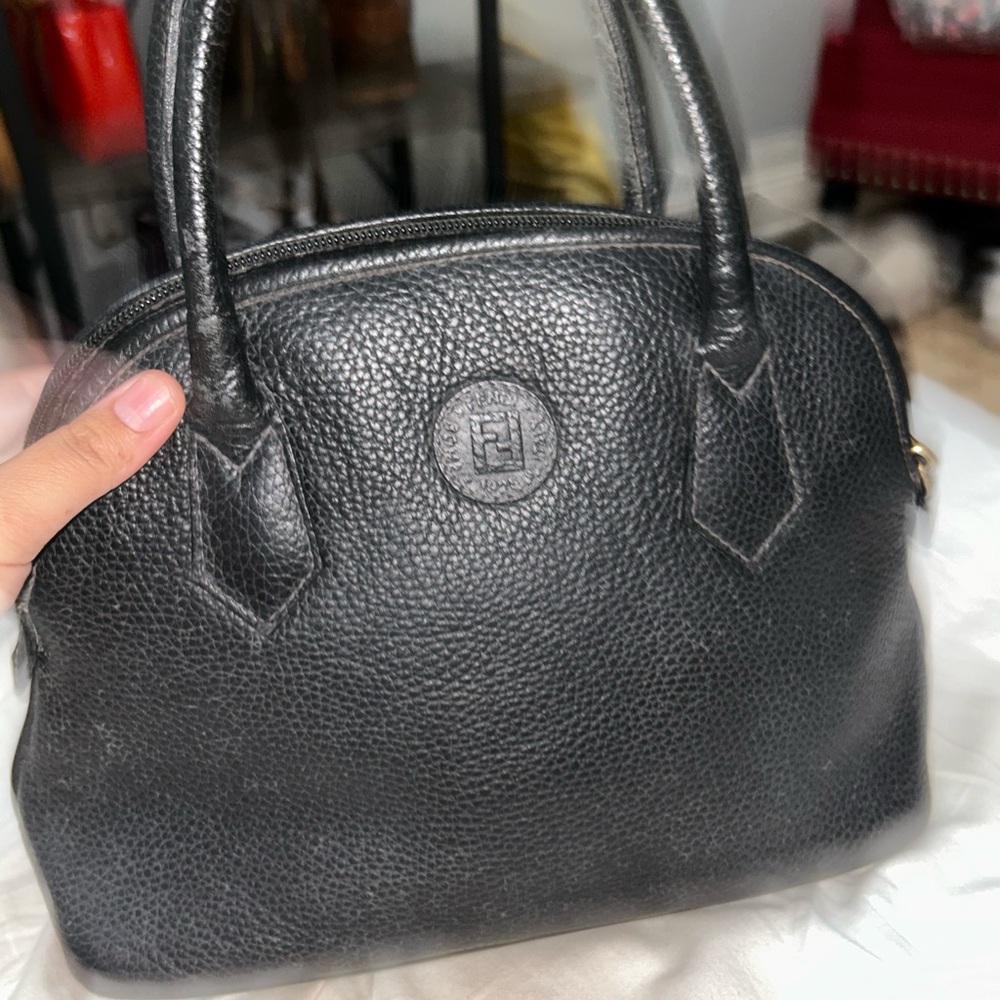 Black Leather Fendi Handbag